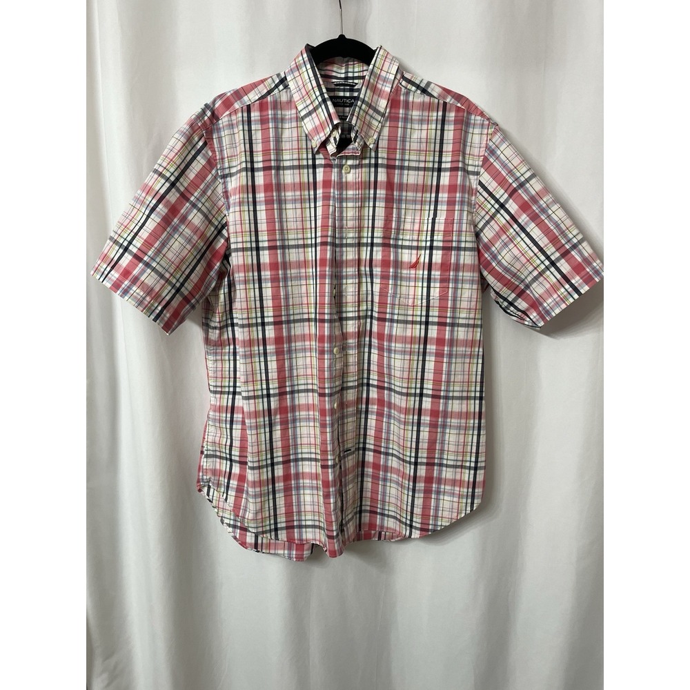 Nautica Plaid Shirt for Men Large Button up (D10)